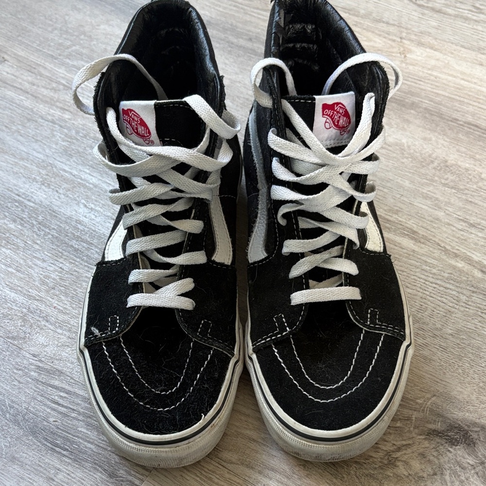Vans Black and White High-Top Sneakers
